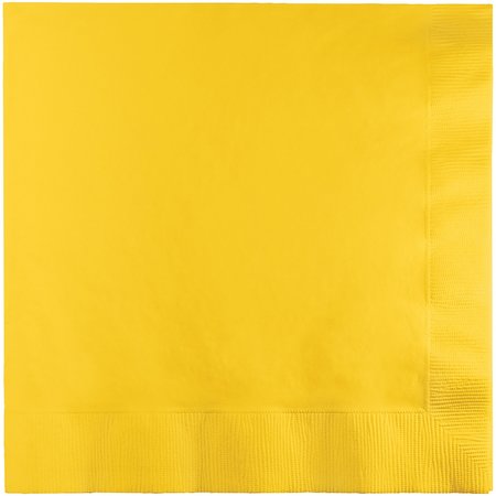 TOUCH OF COLOR School Bus Yellow Napkins 3 ply, 6.5", 500PK 581021B